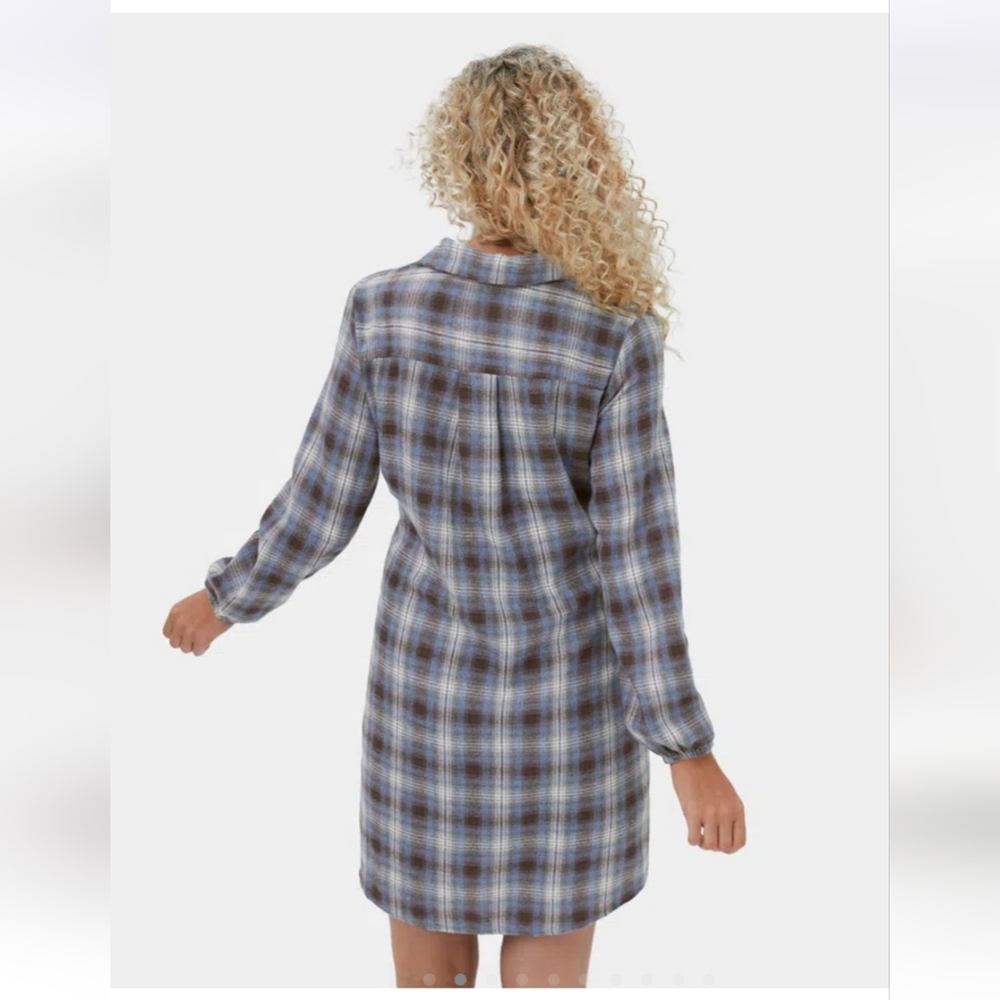 Halara Plaid Tie Front Dress - Picture 2 of 3